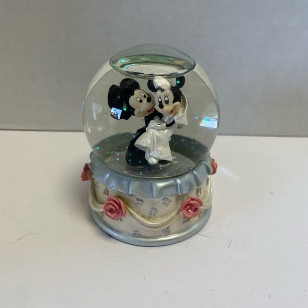 Disney Parks Mickey & Minnie Wedding Mini 3.5  Snow Globe